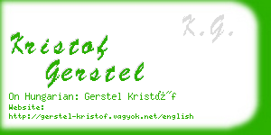 kristof gerstel business card